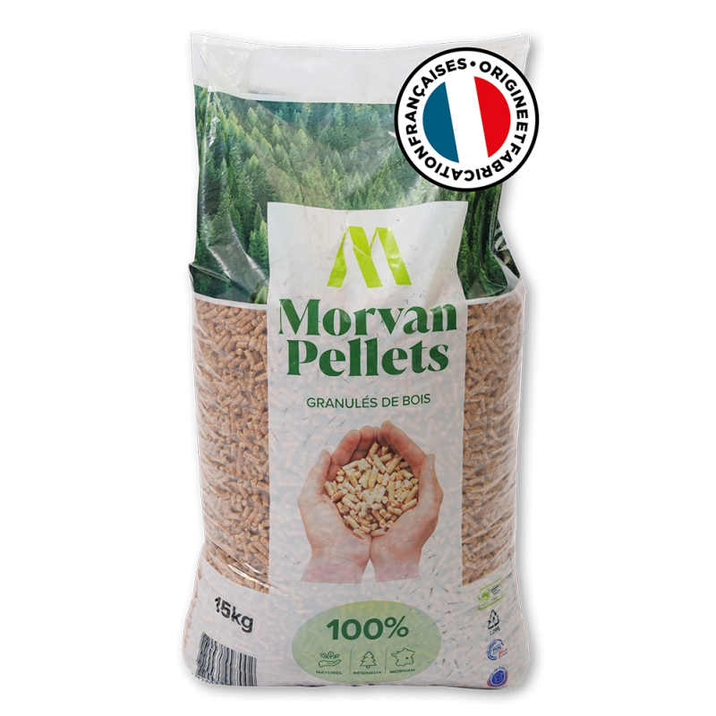 Sac granulés MORVAN 15 kg – Pellets résineux haute performance